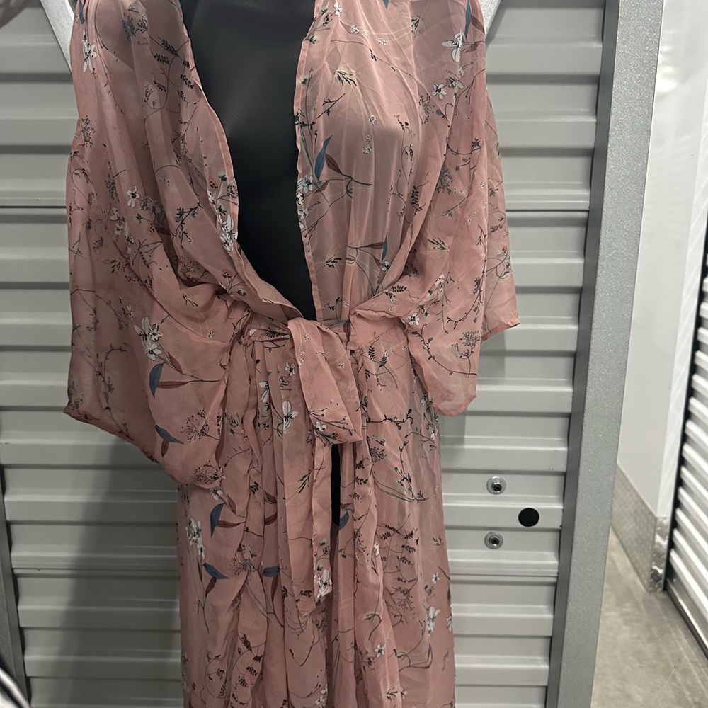 Floral Pink Kimono Robe